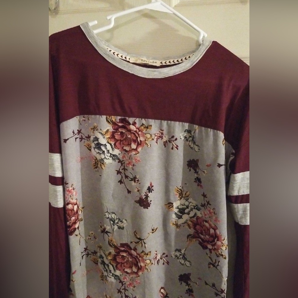 Floral Print Long-Sleeve T-shirt